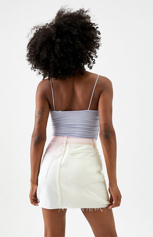 Pastel Ultra High Waisted Denim Mini Skirt image number 4