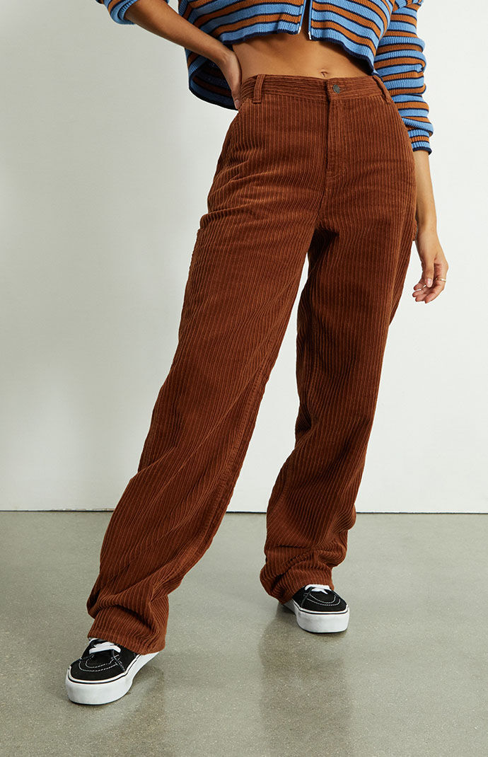 ◆THE MUSEUM VISITOR◆ CORDUROY SUEDE CARPENTER PANTS BROWN MUSINSA | THE MUSEUM VISITOR CORDUROY SUEDE CARPENTER PANTS