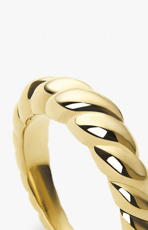 Rope Slim Gold Twist Ring image number 3