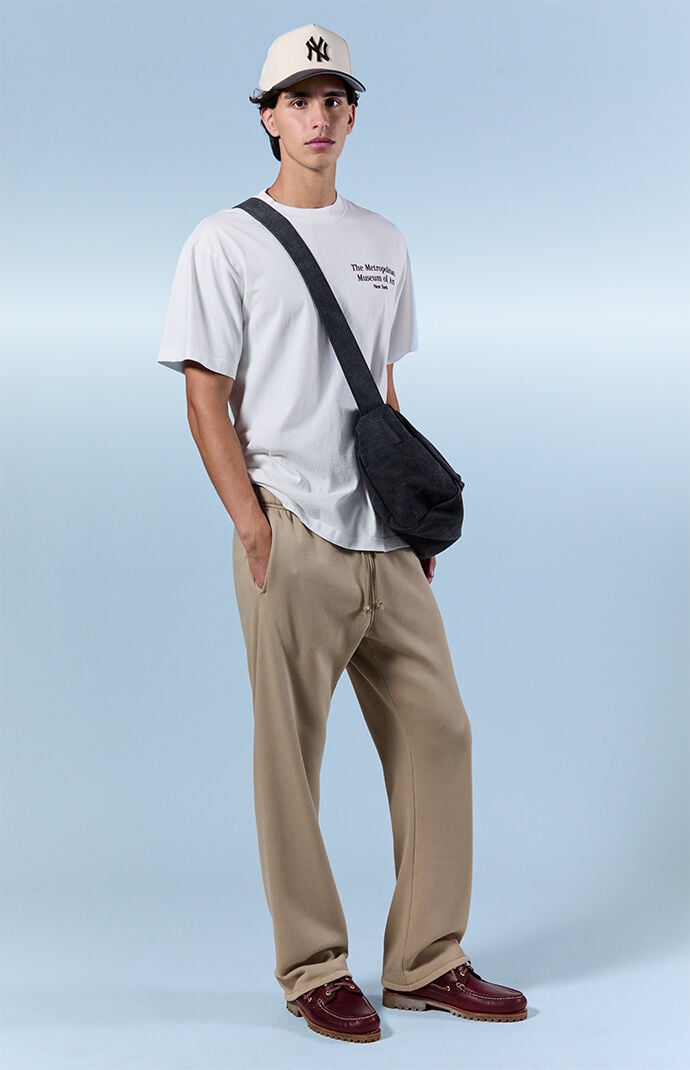 Pacsun Tan Johnny Fleece Straight Sweatpants