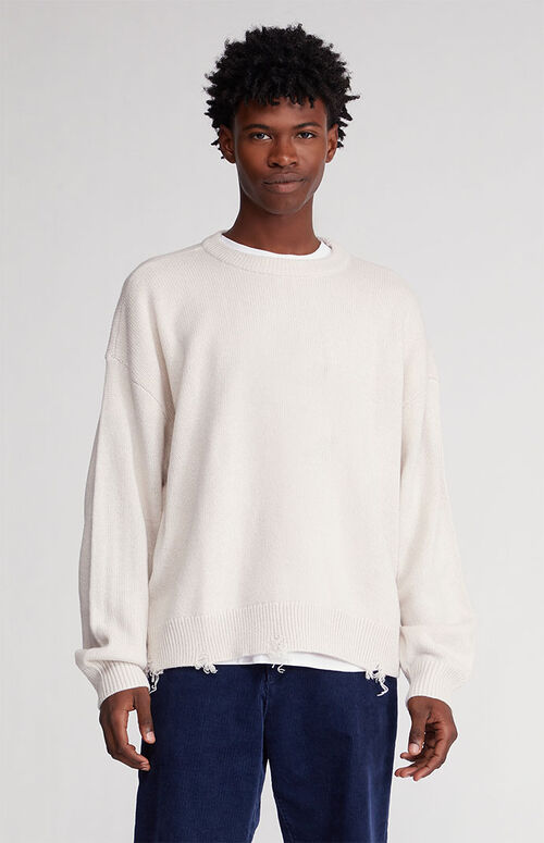 PacSun Cropped Distressed Crew Neck Sweater | PacSun