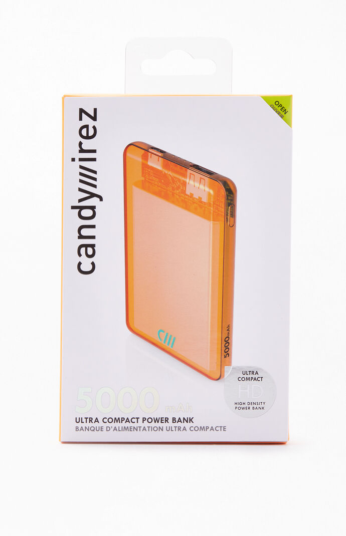 Candy Wirez Neon Orange Compact Power Bank
