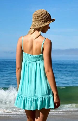 Trim V-Neck Babydoll Dress image number 4