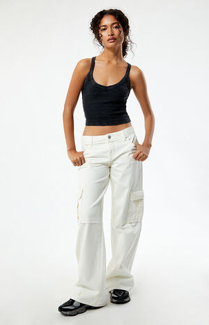 Sasha Ribbed V-Neck Tank Top image number 4