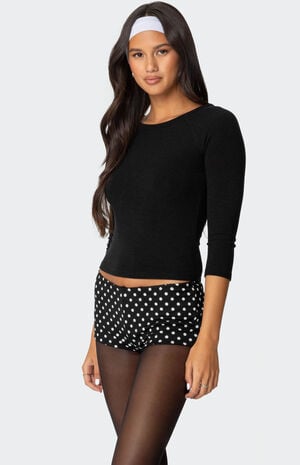 Mary Quarter Sleeve Wide Neck Top image number 3