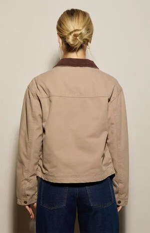 Contrast Collar Barn Jacket image number 5