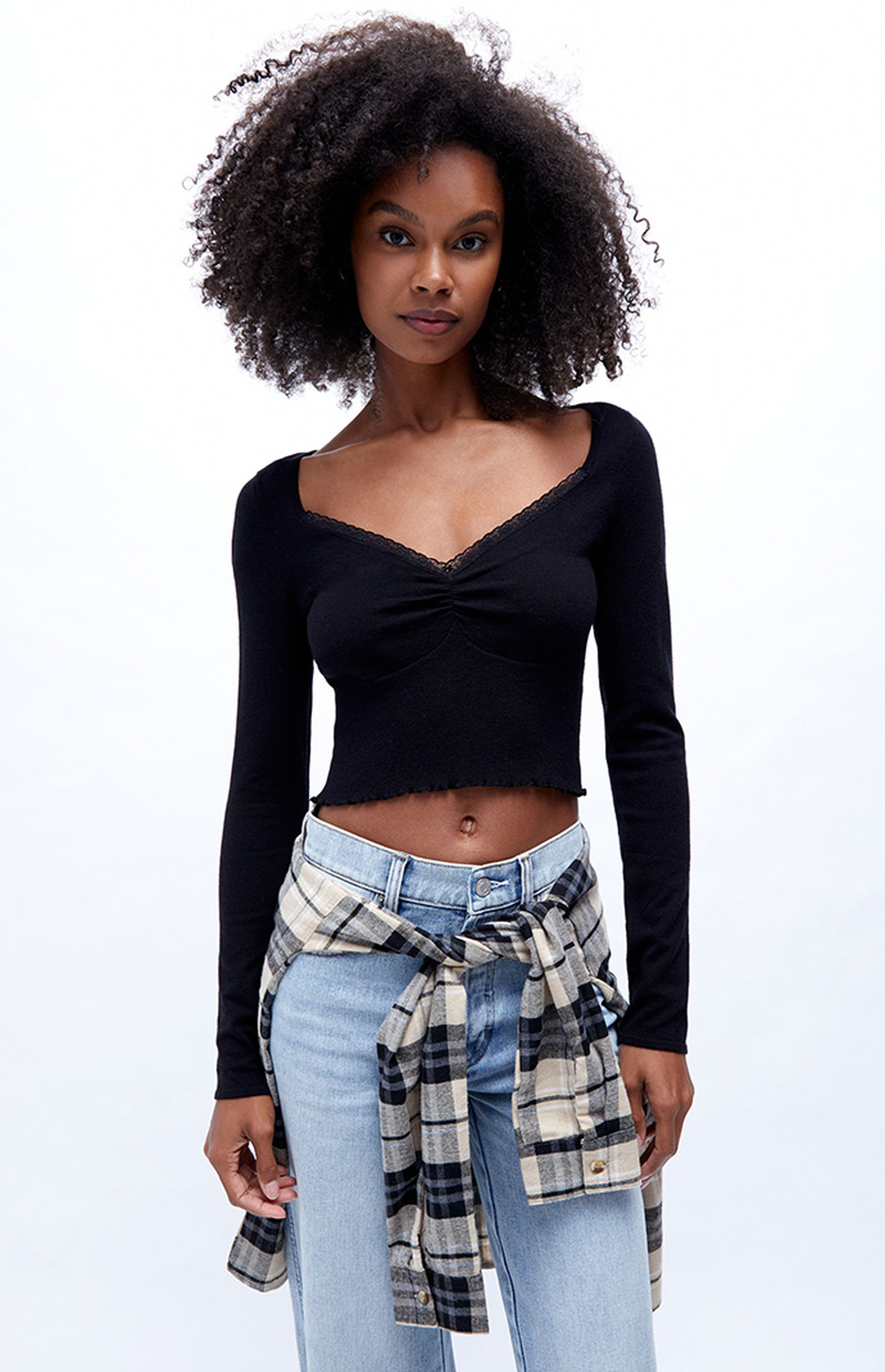 la hearts lacey day sweater