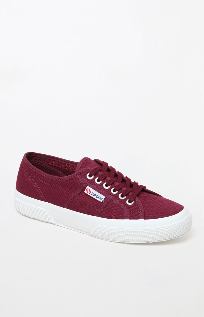 maroon superga sneakers