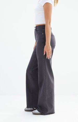 Nora Stretch Black Wide Leg Jeans image number 3