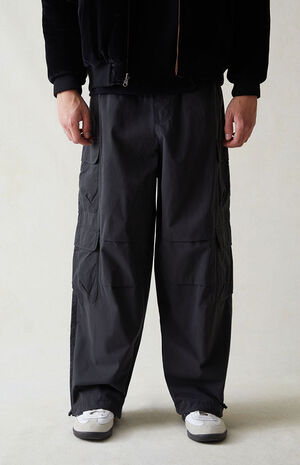 Canvas Black Parachute Pants image number 1