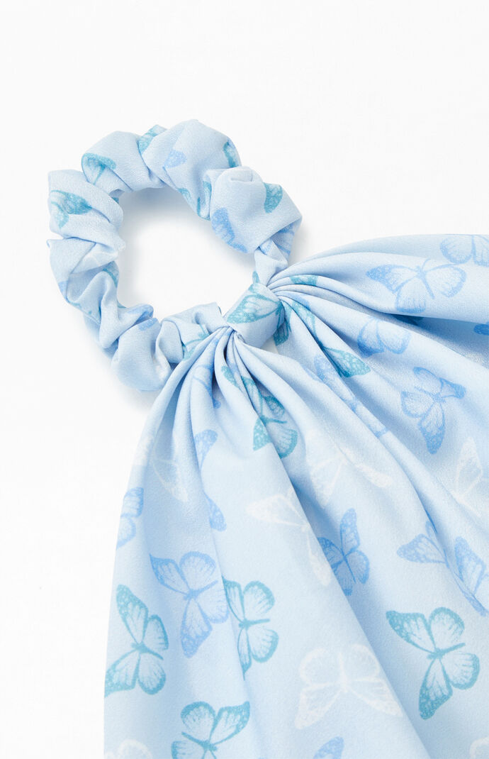 Blue Butterfly Flowy Scrunchie