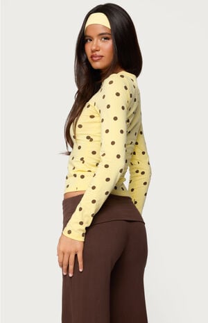 Maricelle Polka Dot Long Sleeve T-Shirt image number 3