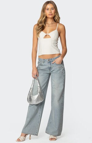 Everly Studded Low Rise Jeans image number 5