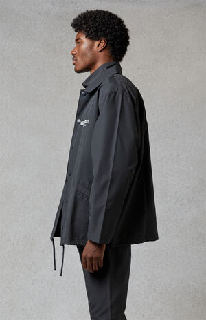 Essentials Black Coach Jacket image number 4