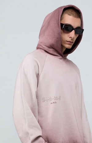 Taupe Rose Vintage Wash Heavyweight&nbsp;Raglan&nbsp;Oversized Fleece Hoodie image number 3