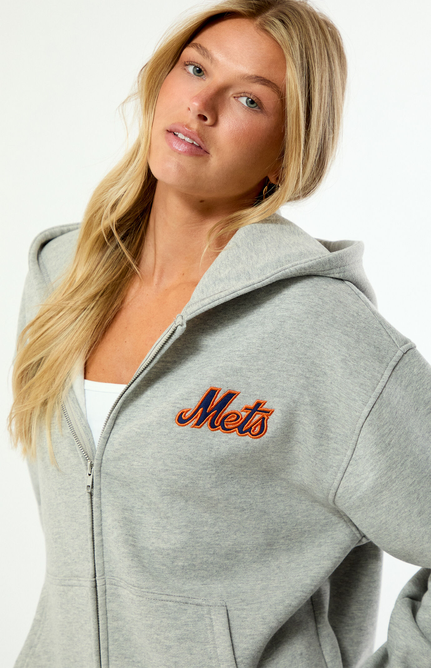 WILD COLLECTIVE x MLB NY Mets Zip Up Hoodie | Pacsun