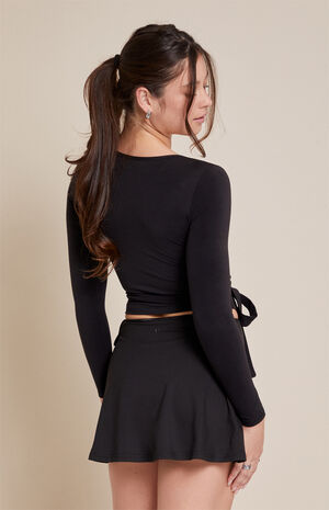 Active Black Bella Pirouette Wrap Top image number 4