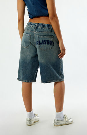 By PacSun Drawstring Denim Jorts image number 4