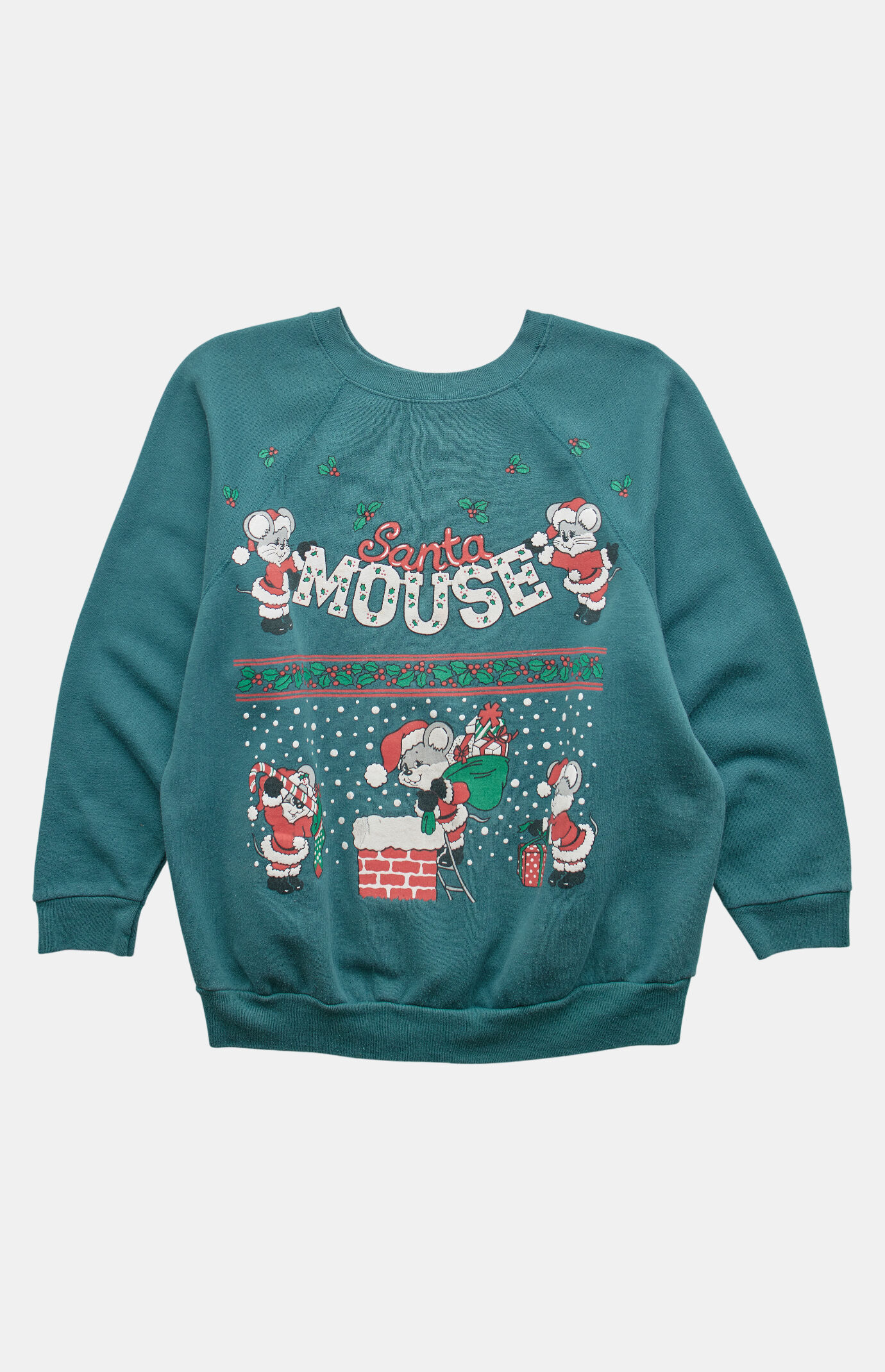PS VINTAGE 80s Santa Mouse Crew Neck Sweatshirt