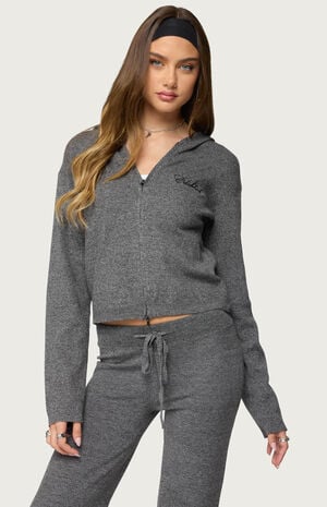 Ayah Knit Zip Up Hoodie image number 1