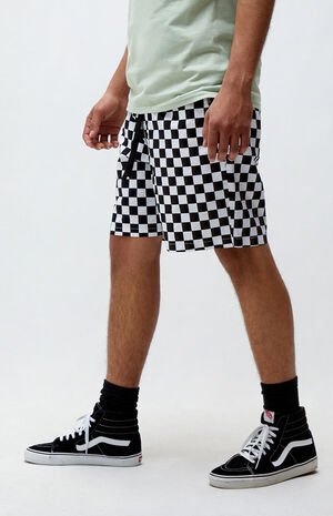Organic Checkered Range Elastic Waist Shorts image number 3