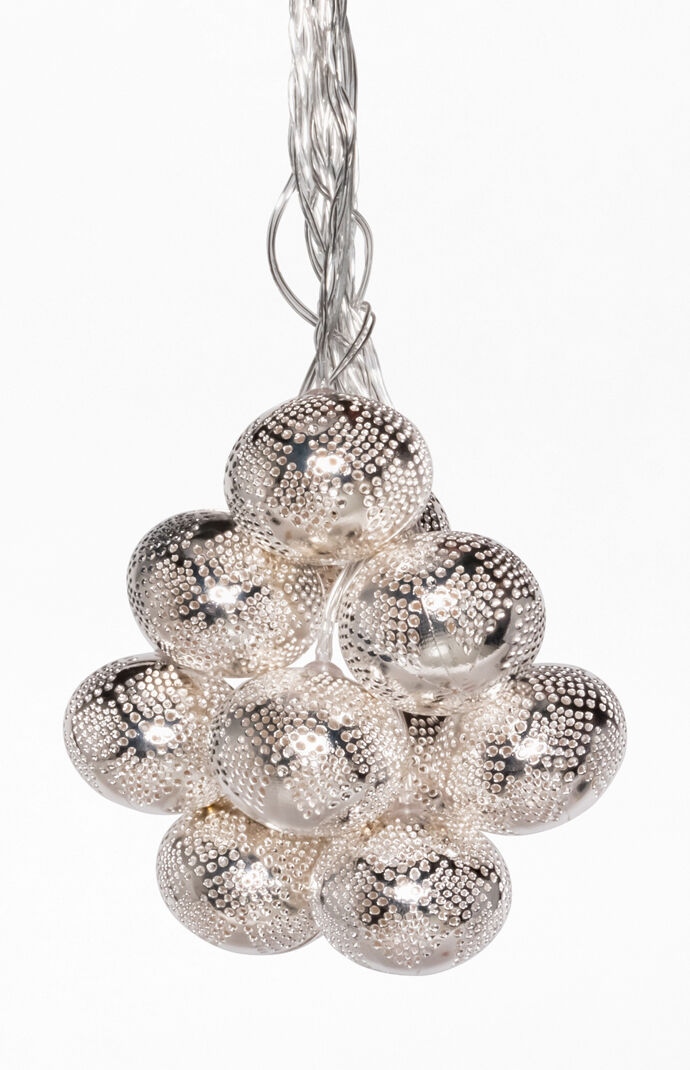 Silver Sphere Marrakesh Metallic String Lights