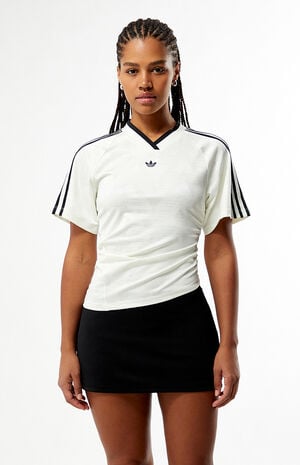 Ruched Short Sleeve Football Jersey image number 1