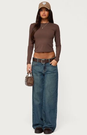 Edikted Heartly Low Rise Straight Leg Jeans | PacSun