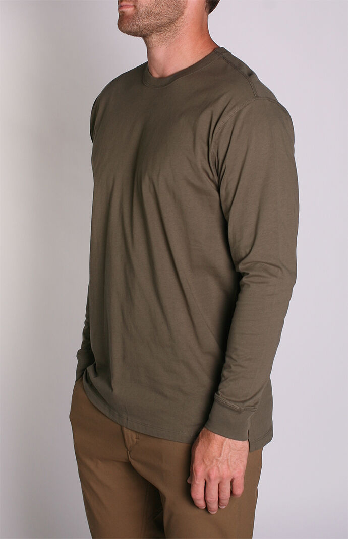 Olive Density Premium Long Sleeve T-Shirt