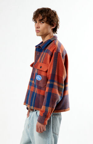 Plaid Cropped Long Sleeve Shirt image number 2