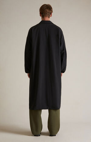 Black Nylon Trench Coat image number 4