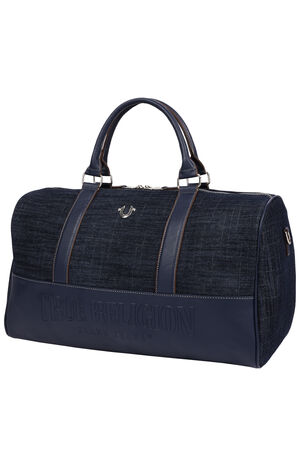 Horseshoe Quilted Denim Weekender Duffel Bag image number 3
