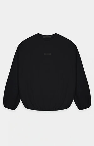 Jet Black Polar Fleece Crew Neck Sweatshirt image number 1