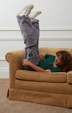 Silver Baggy Cargo Pants image number 2