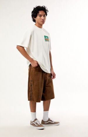 Brown Big Boy Corduroy Baggy Shorts image number 6