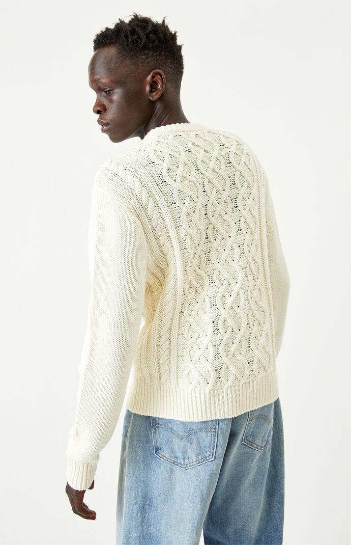 Cable Knit Crew Neck Sweater