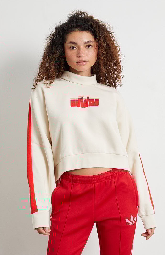 Adidas originals shop mock neck sweatshirt