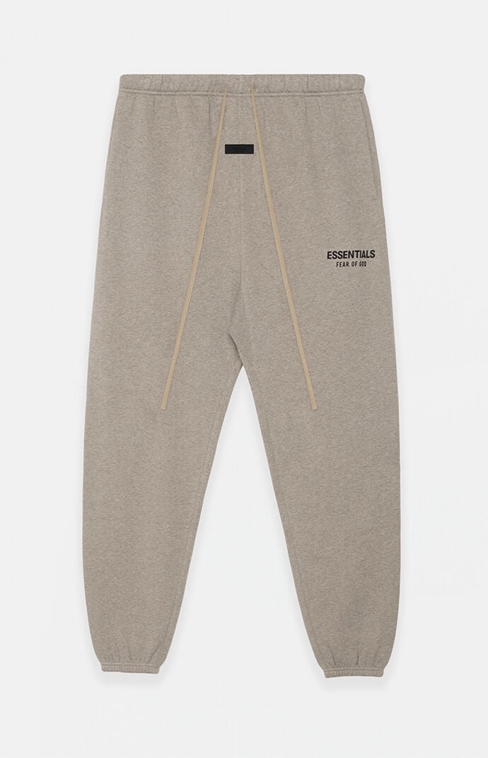 Fear of God Essentials Heather Grey Fleece Sweatpants | PacSun