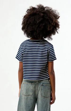 Striped Ribbed Skimmer T-Shirt image number 5