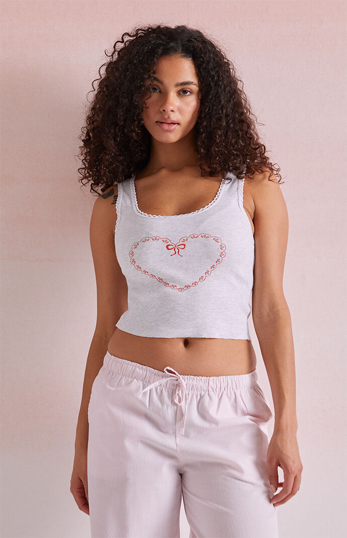 Beverly and Beck Heart Bow Tank Top