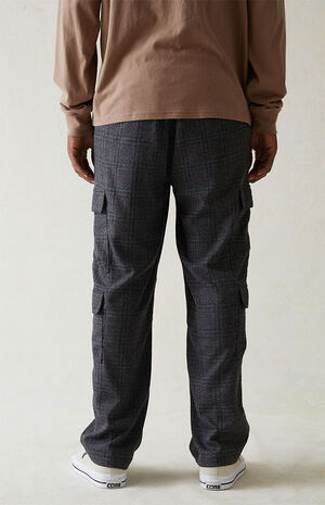 Stretch Plaid Cargo Trousers image number 5