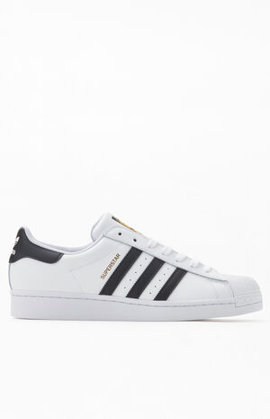 White & Black Superstar Shoes image number 2