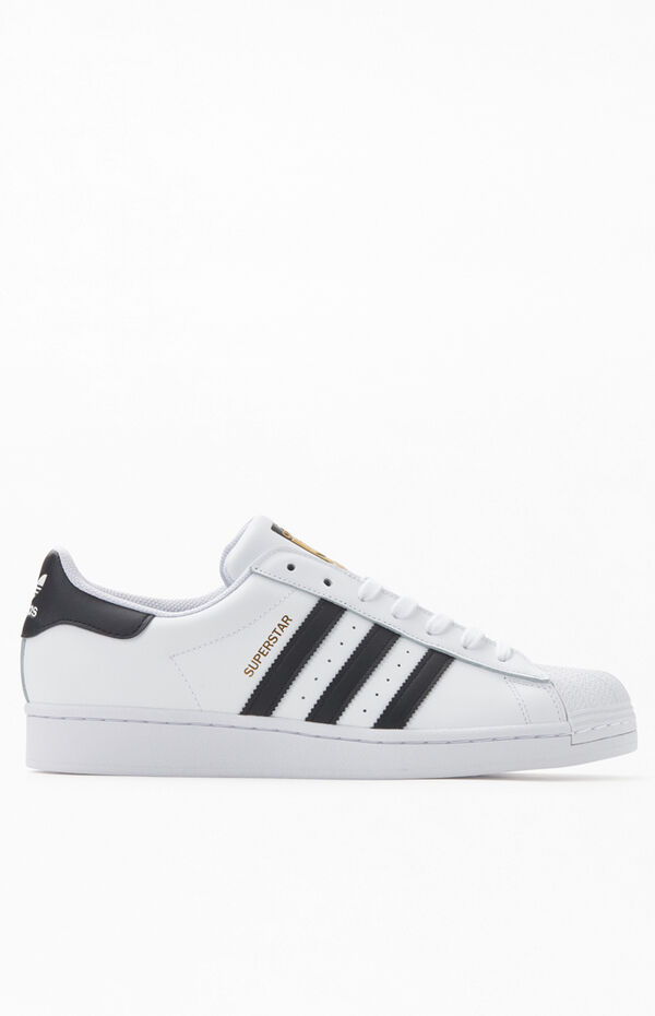 adidas White & Black Superstar Shoes | Pacsun