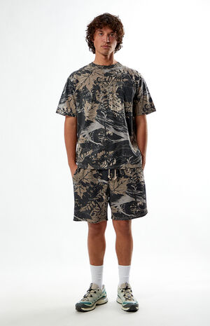 Black Camo Oversized Fit T-Shirt image number 4