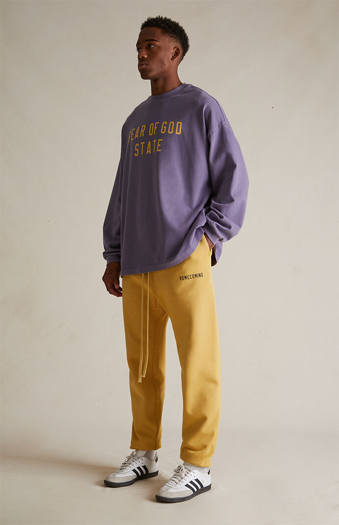 【FOG Essentials】Lavender Heavy Long Sleeve T-Shirt Fear of God Essentials Lavender Heavy Long Sleeve T-Shirt