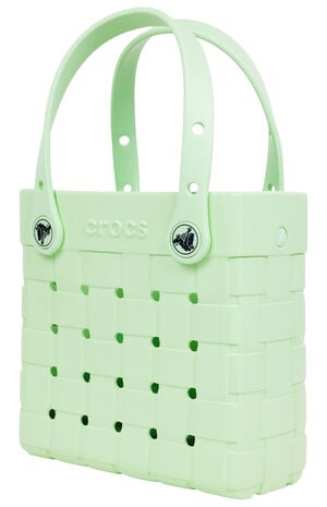 Mint Small Woven Crocssbody Tote Bag image number 3