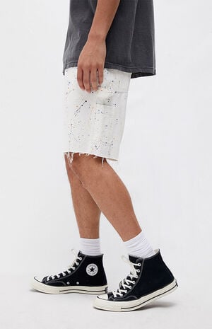 Cream Carpenter Denim Shorts image number 3