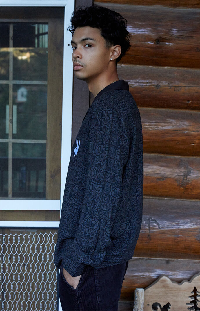 By PacSun Snake Long Sleeve Button Up Shirt