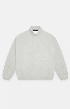 Light Heather Grey Polo Sweatshirt image number 6
