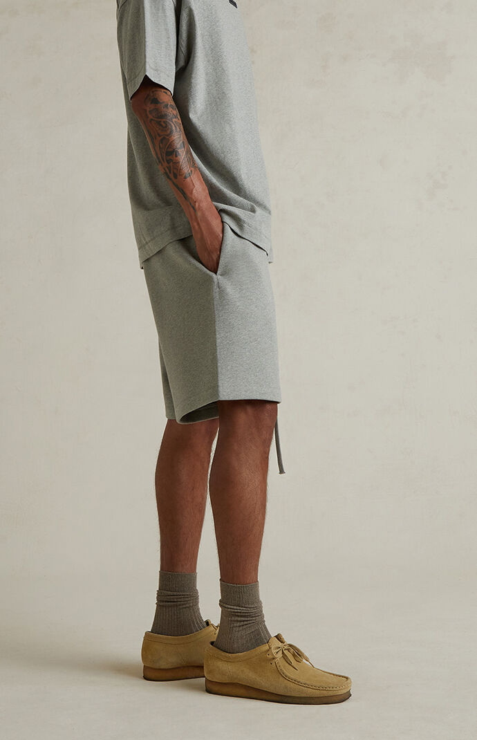 Fear of God ESSENTIALS Concrete Heather Soccer Fleece Sweat Shorts